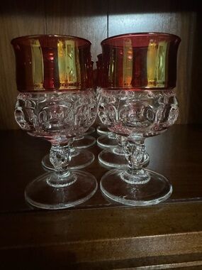 vintage King's Crown Ruby Flashed by Tiffin-Franciscan